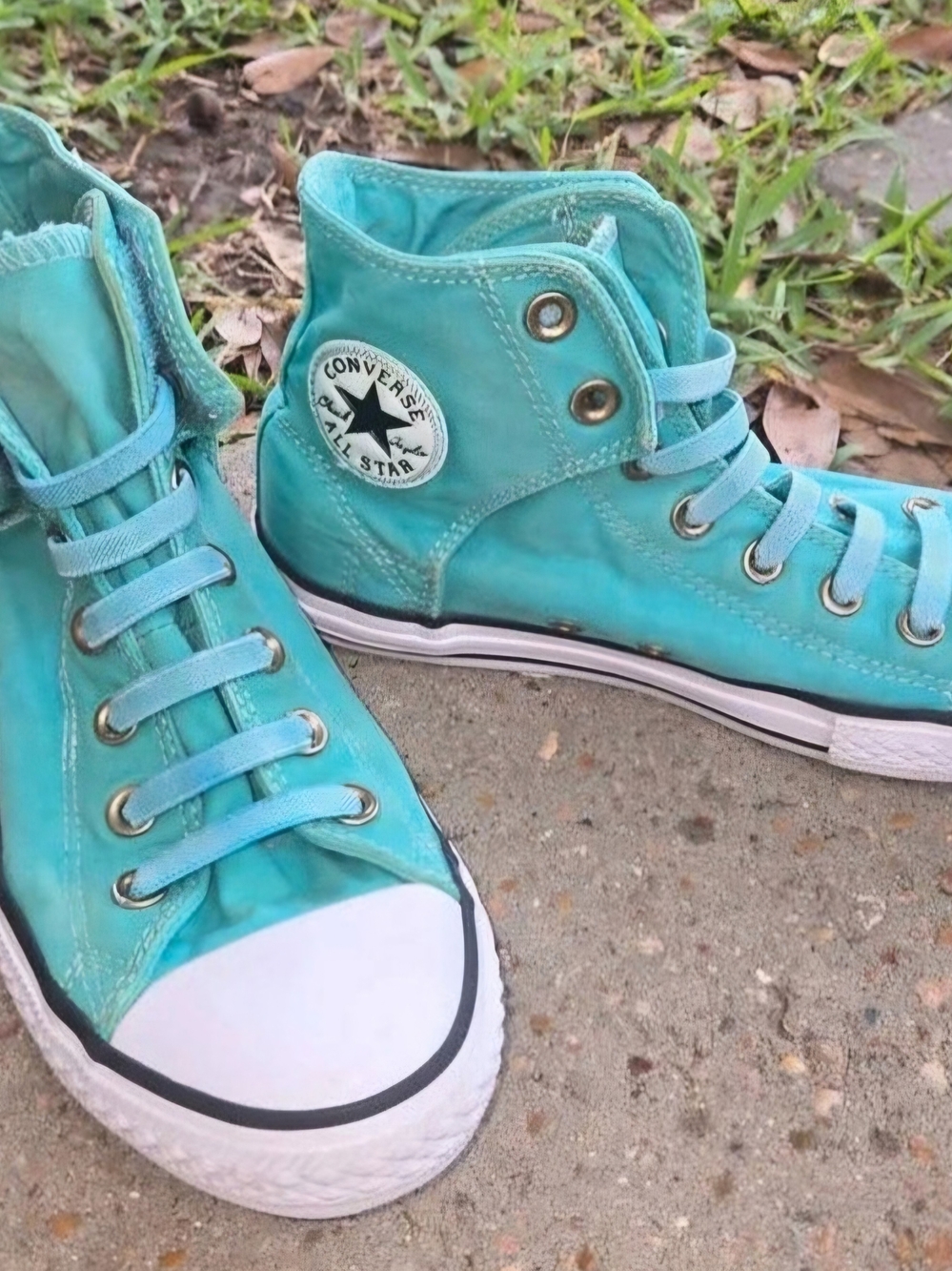 Converse Kids High-Top Sneakers in Aqua Blue